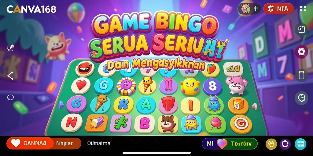 Tampilan gameplay Bingo yang seru di CANVA168.