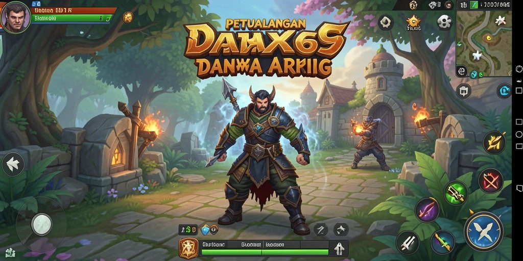 Tampilan permainan DAX69 yang penuh aksi dan pertarungan seru.