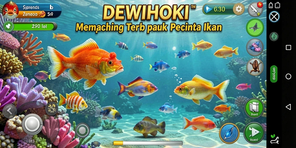 Tangkapan ikan menakjubkan dalam gameplay DEWIHOKI.
