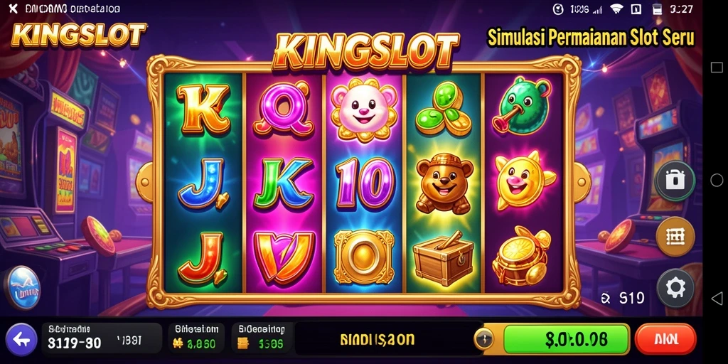 Tampilan gameplay menarik dari KINGSLOT dengan berbagai mesin slot.