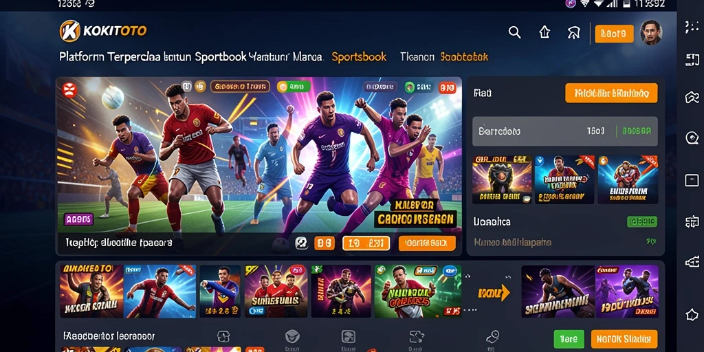 Screenshot utama KOKITOTO menunjukkan antarmuka taruhan yang menarik.