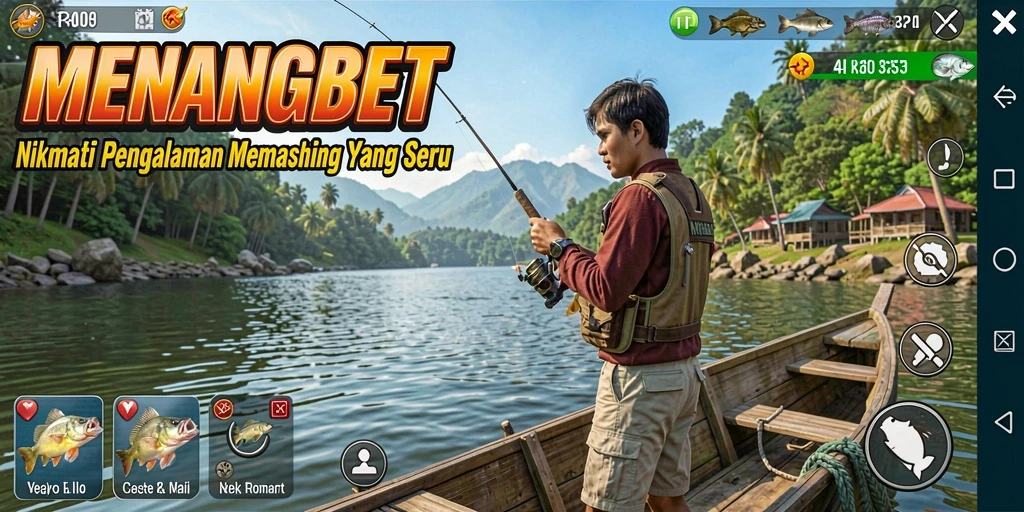 Screenshot MENANGBET menunjukkan aksi menangkap ikan yang seru dan penuh tantangan.