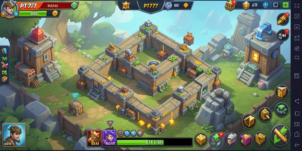 Tampilan gameplay menarik dari PT777 dengan strategi Tower Defense.