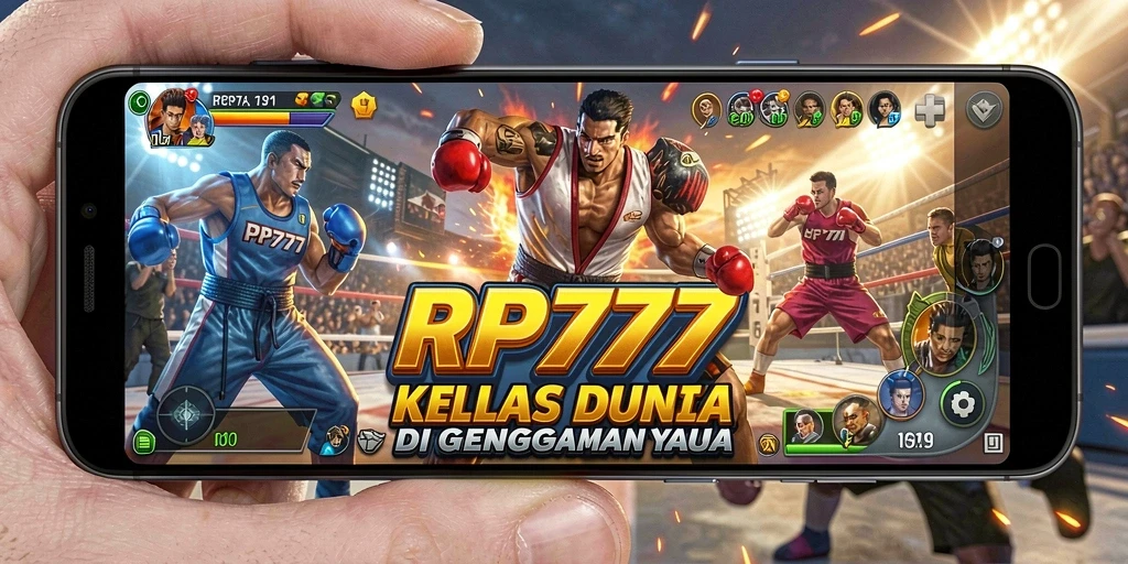Screenshot RP777 menampilkan duel epik antara dua karakter bertarung.