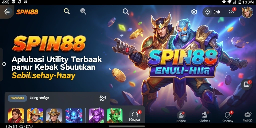 Tampilan antarmuka SPIN88 yang menarik dan mudah digunakan.