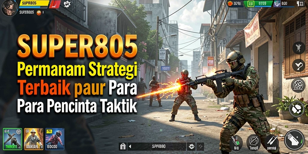 Screenshot menunjukkan aksi penuh strategi dalam permainan.